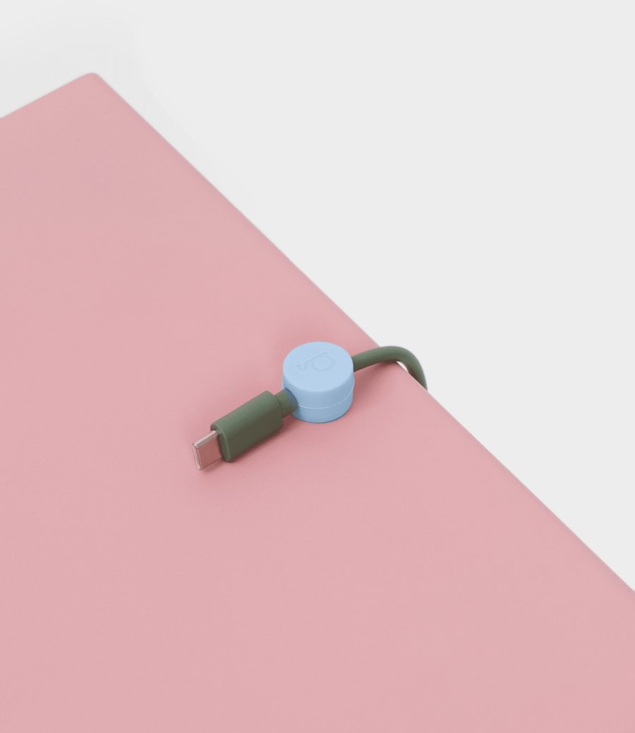 Pedestal Kabelclips, Powder Blue